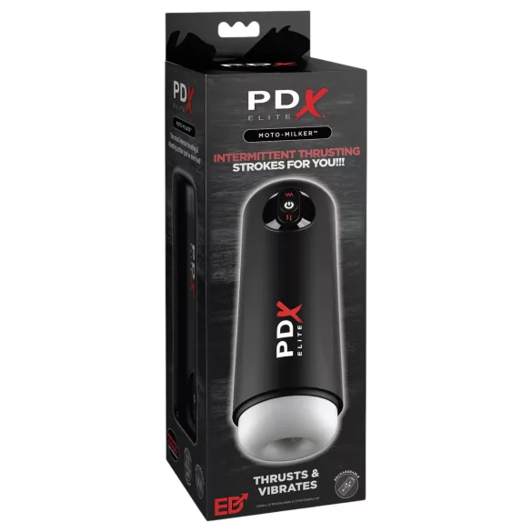 PDX Elite Moto Milker - masturbador automático vibratório - preto