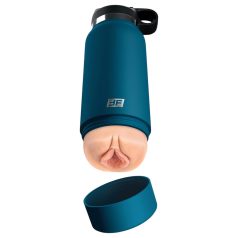   Fuck Flask Private Pleaser - masturbador masculino garrafa - vagina azul/natural