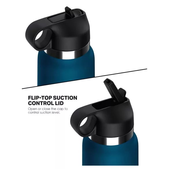 PDX - Fuck Flask Private Pleaser - vagina artificial em cantil (azul‑castanho)
