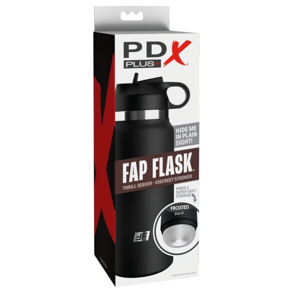 Fap Flask Thrill Seeker - masturbador discreto em forma de garrafa - preto