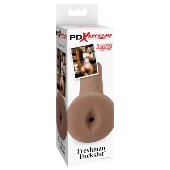 Pipedream Freshman Fuckslut - masturbador vagina e ânus - silicone - cor natural