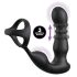 Anal Fantasy Ass-Gasm - vibrador anal rotativo com anel peniano - silicone preto