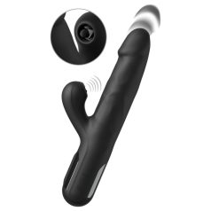   Fetish - vibrador com 3 motores e movimento de empurrar - preto