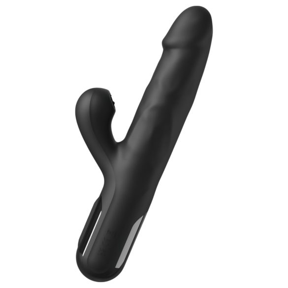 Fetish - vibrador com 3 motores e movimento de empurrar - preto