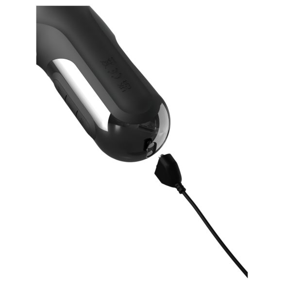 Fetish - vibrador com 3 motores e movimento de empurrar - preto