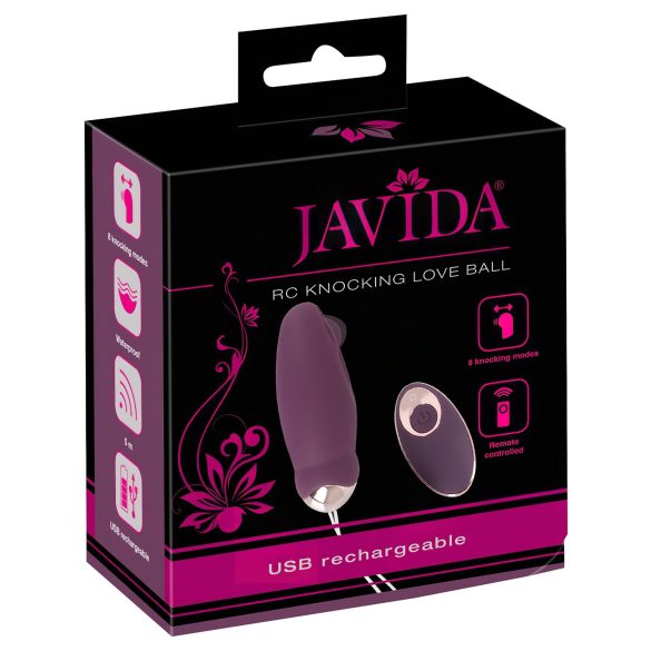 Javida - ovo vibratório pulsante com controle remoto - roxo