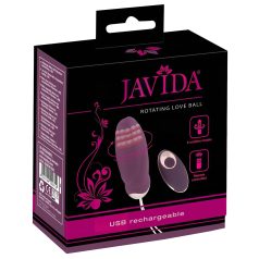   Javida - ovo vibratório com pérolas giratórias com controle remoto - roxo