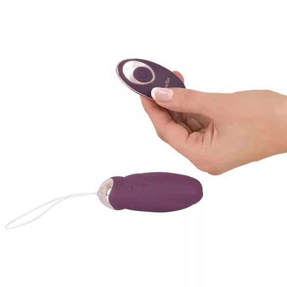 Javida - ovo vibratório com pérolas giratórias com controle remoto - roxo