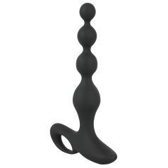 Black Velvets - vibrador anal com esferas - silicone preto