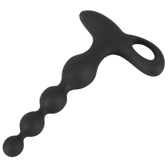 Black Velvets - vibrador anal com esferas - silicone preto