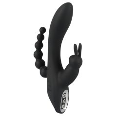   SMILE Triple - vibrador recarregável triplo à prova d'água - silicone preto