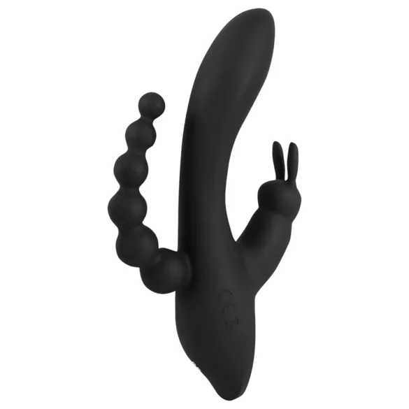 SMILE Triple - vibrador recarregável triplo à prova d'água - silicone preto