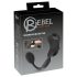 Rebel - anel peniano e escrotal com vibrador anal - silicone preto