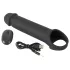 Rebel - capa peniana vibratória recarregável controle remoto - silicone preto