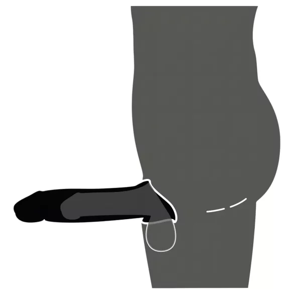 Rebel - capa peniana vibratória recarregável controle remoto - silicone preto