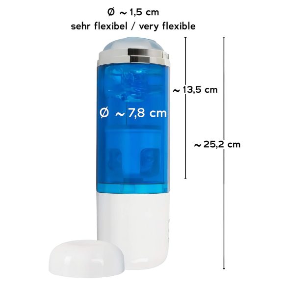 You2Toys - masturbador automático rotativo e impulsionador - azul e branco