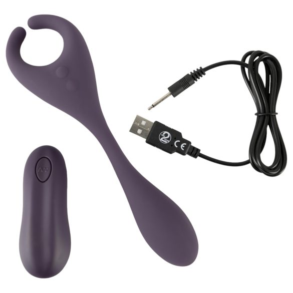 Couples Choice - vibrador casal 2 motores recarregável com controle remoto roxo