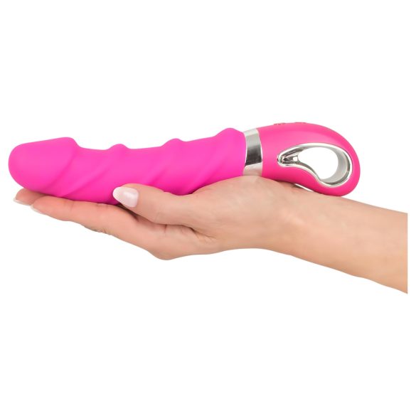SMILE Soft - vibrador recarregável com aquecimento - silicone rosa