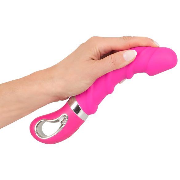 SMILE Soft - vibrador recarregável com aquecimento - silicone rosa