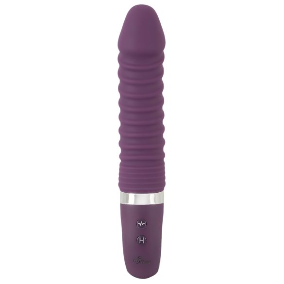 SMILE Soft - vibrador recarregável com aquecimento - silicone roxo