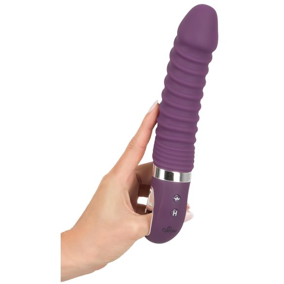 SMILE Soft - vibrador recarregável com aquecimento - silicone roxo