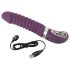 SMILE Soft - vibrador recarregável com aquecimento - silicone roxo