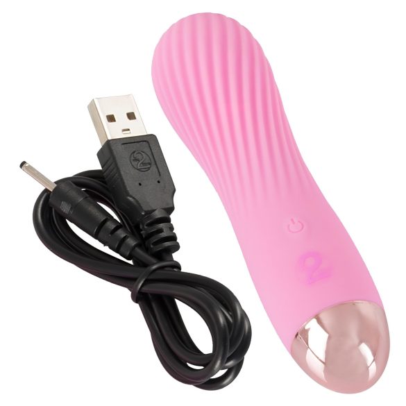 Cuties Mini - vibrador espiral recarregável à prova d'água - silicone rosa
