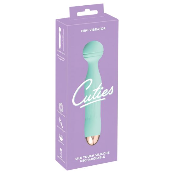 Cuties Mini Wand - vibrador massageador recarregável e à prova d'água (verde)