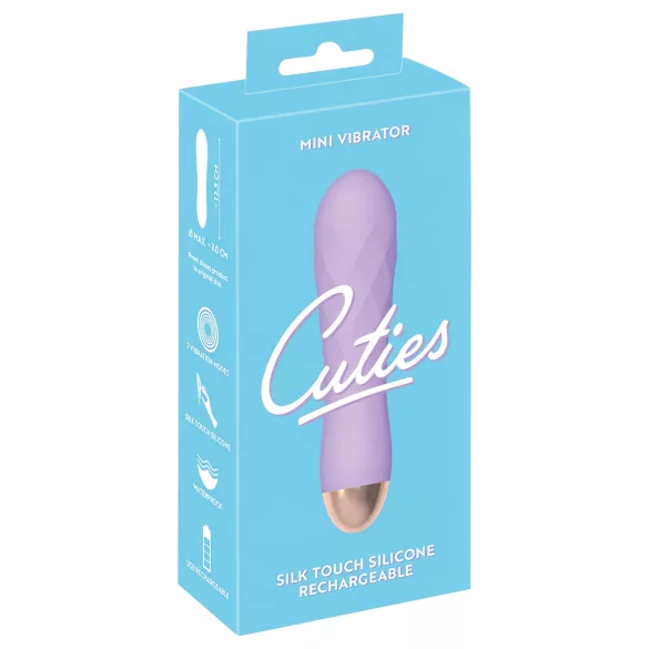 Cuties Mini - vibrador recarregável à prova d'água com textura - roxo