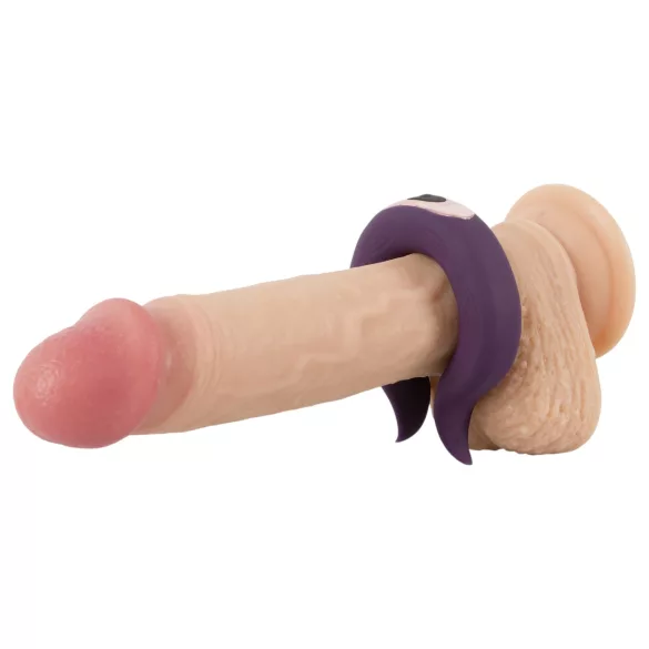 Couples Choice - anel peniano vibratório duplo - recarregável - roxo