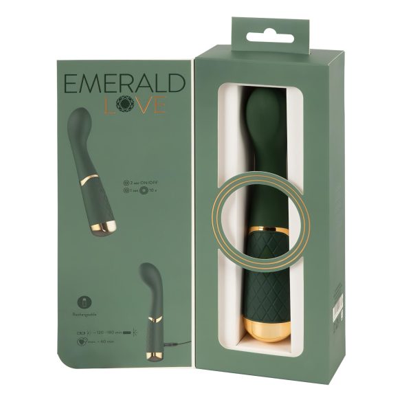 Emerald Love - vibrador ponto G recarregável à prova d'água - verde
