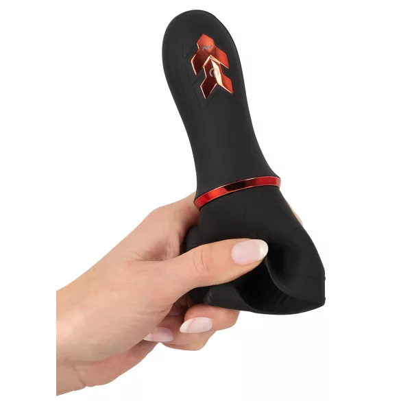 Rebel - vibrador peniano recarregável com 2 motores - preto