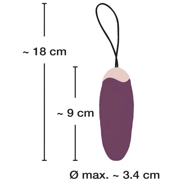 Javida Shaking Love - vibrador bullet recarregável com controle remoto - roxo