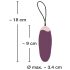 Javida Shaking Love - vibrador bullet recarregável com controle remoto - roxo