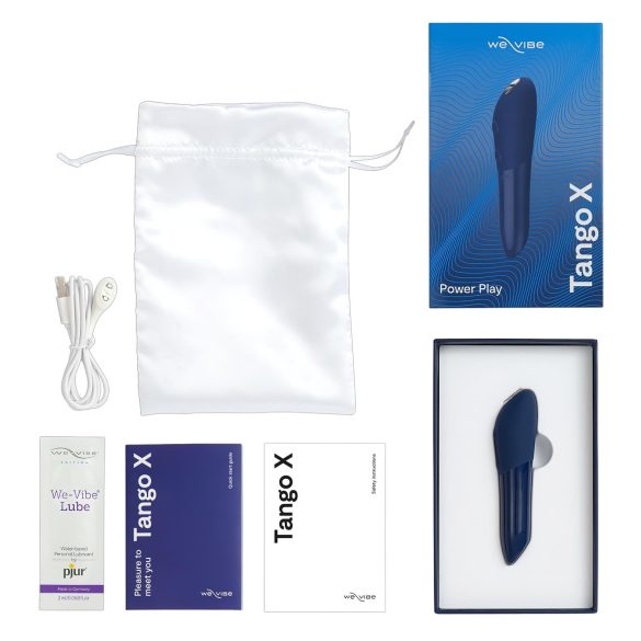We-Vibe Tango X - vibrador bullet recarregável à prova d'água azul