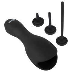 Rebel - vibrador glande com dilatador (preto)
