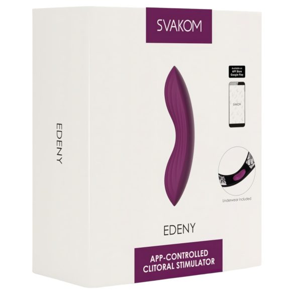 Svakom Edeny - vibrador para calcinha recarregável com controle - silicone lilás