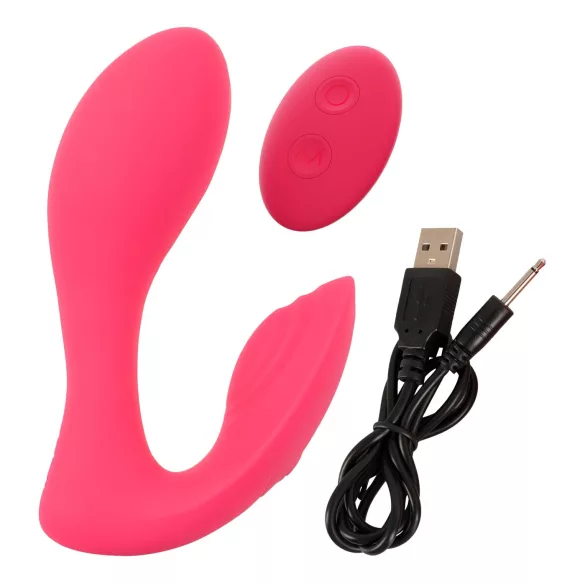 SMILE - vibrador de calcinha recarregável com controle remoto 2 em 1 - rosa