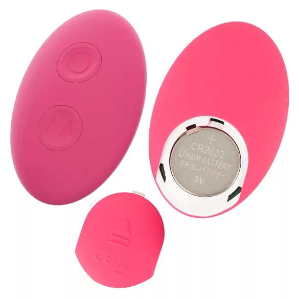 SMILE - vibrador de calcinha recarregável com controle remoto 2 em 1 - rosa
