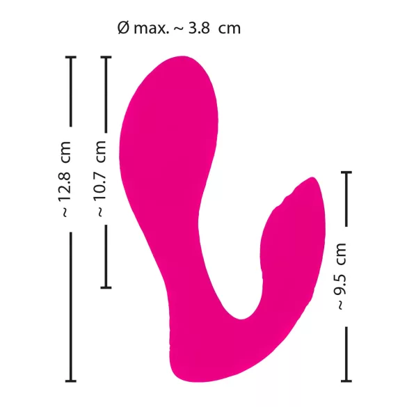 SMILE - vibrador de calcinha recarregável com controle remoto 2 em 1 - rosa