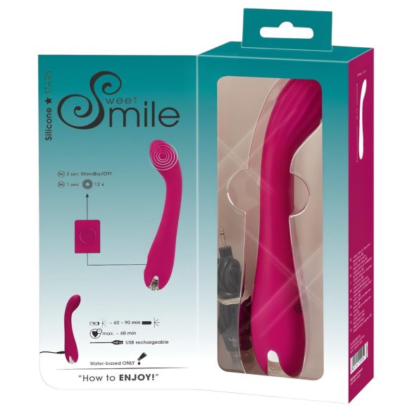 SMILE G-spot - vibrador ponto G recarregável texturizado silicone lilás