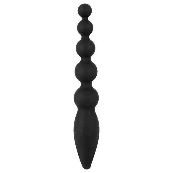 ANOS - vibrador anal com bolas - silicone preto