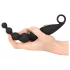 ANOS - vibrador anal com bolas - silicone preto