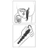 ANOS - vibrador anal com bolas - silicone preto