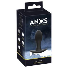   Anos - vibrador próstata recarregável à prova d'água - silicone preto