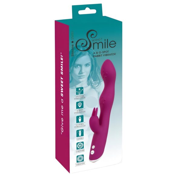 SMILE - vibrador ponto G e clitóris flexível - silicone roxo