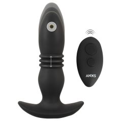   ANOS - vibrador anal com controle remoto - liso - silicone preto