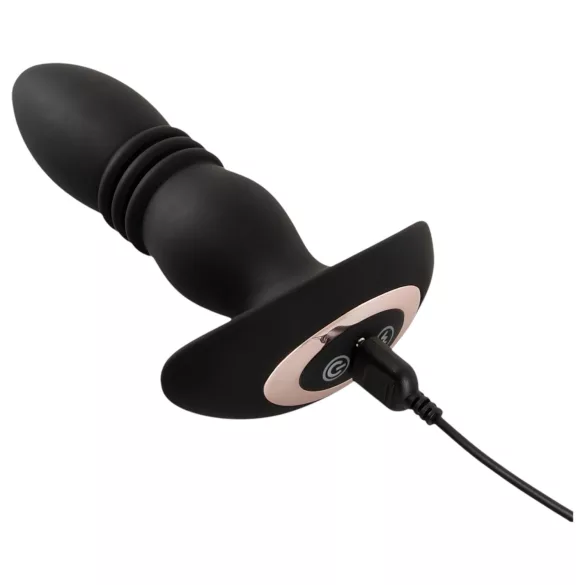ANOS - vibrador anal com controle remoto - liso - silicone preto