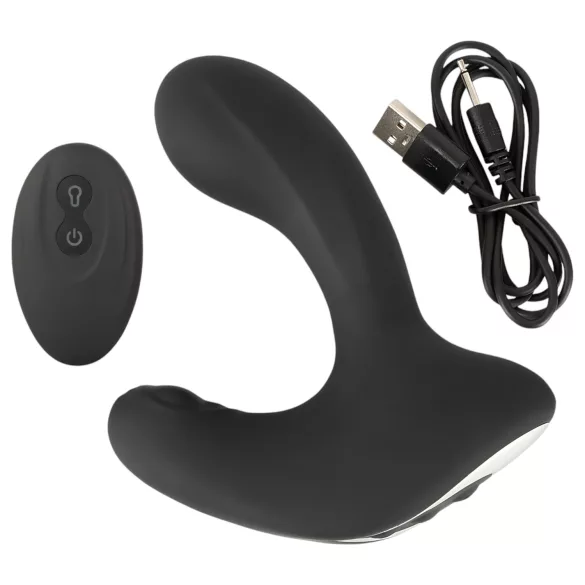 Rebel RC - vibrador anal inflável recarregável com controle remoto - preto
