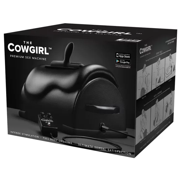The Cowgirl - máquina de sexo tipo rodeio - controle remoto - preto